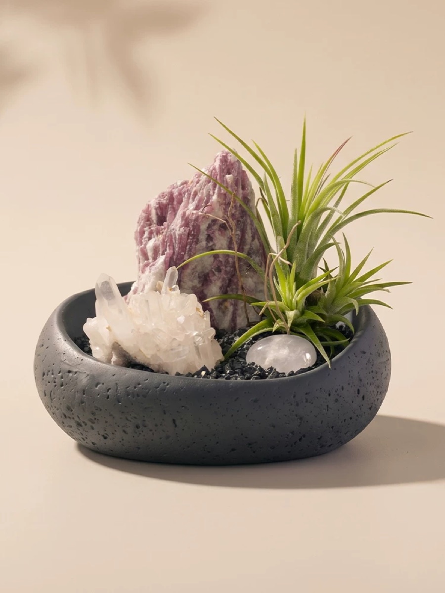 A lilac crystal grid associated with love and heartfelt connection