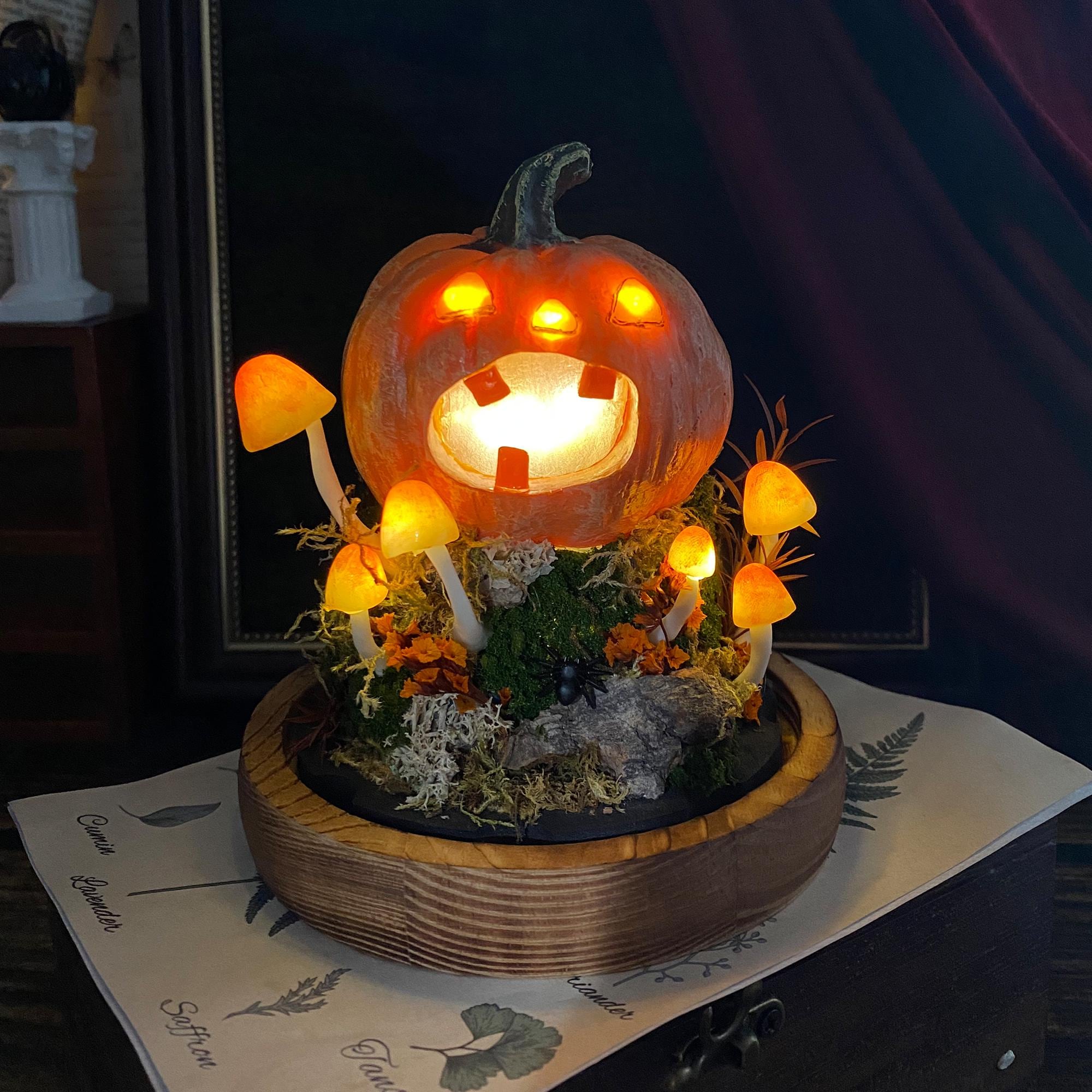 Halloween Pumpkin Mushroom Lamp original gallery image 1