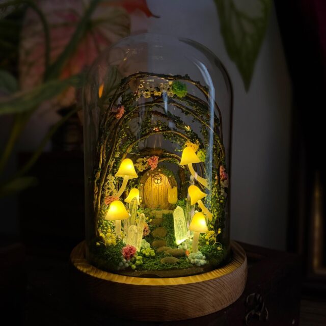 Fairy Door Night Light with Glowing Crystal original gallery image 1