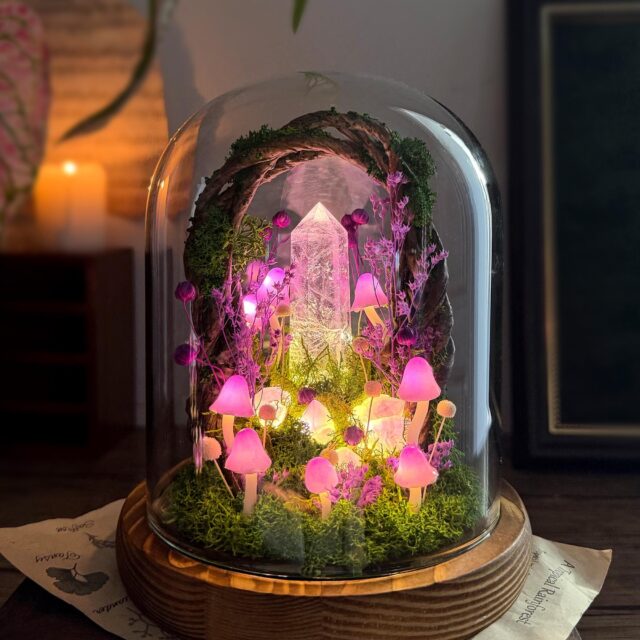 Enchanted Purple Crystal Mushroom Night Light original gallery image 1