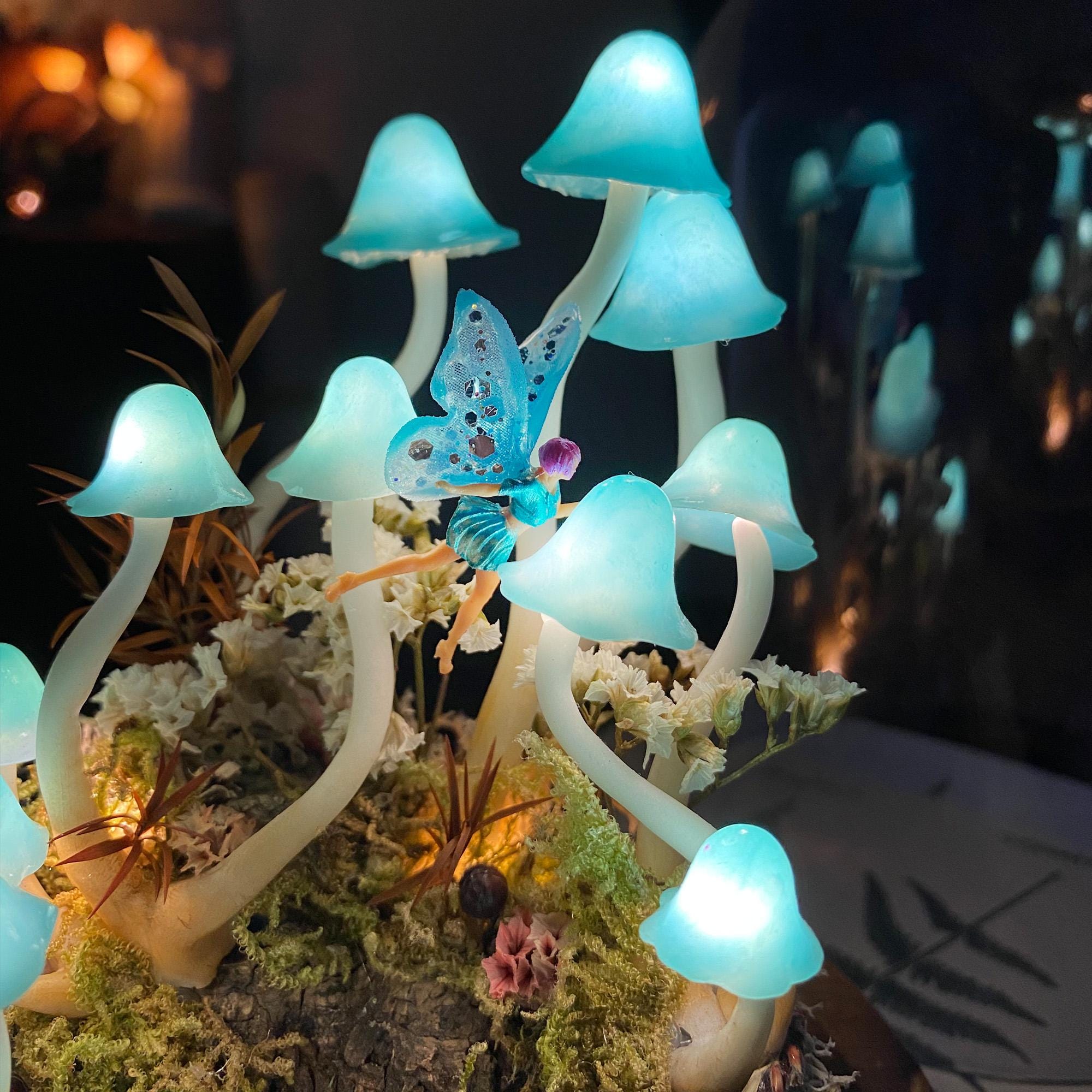 Magic Mushroom Lamp with Flying Fairy and Pond original gallery image 2