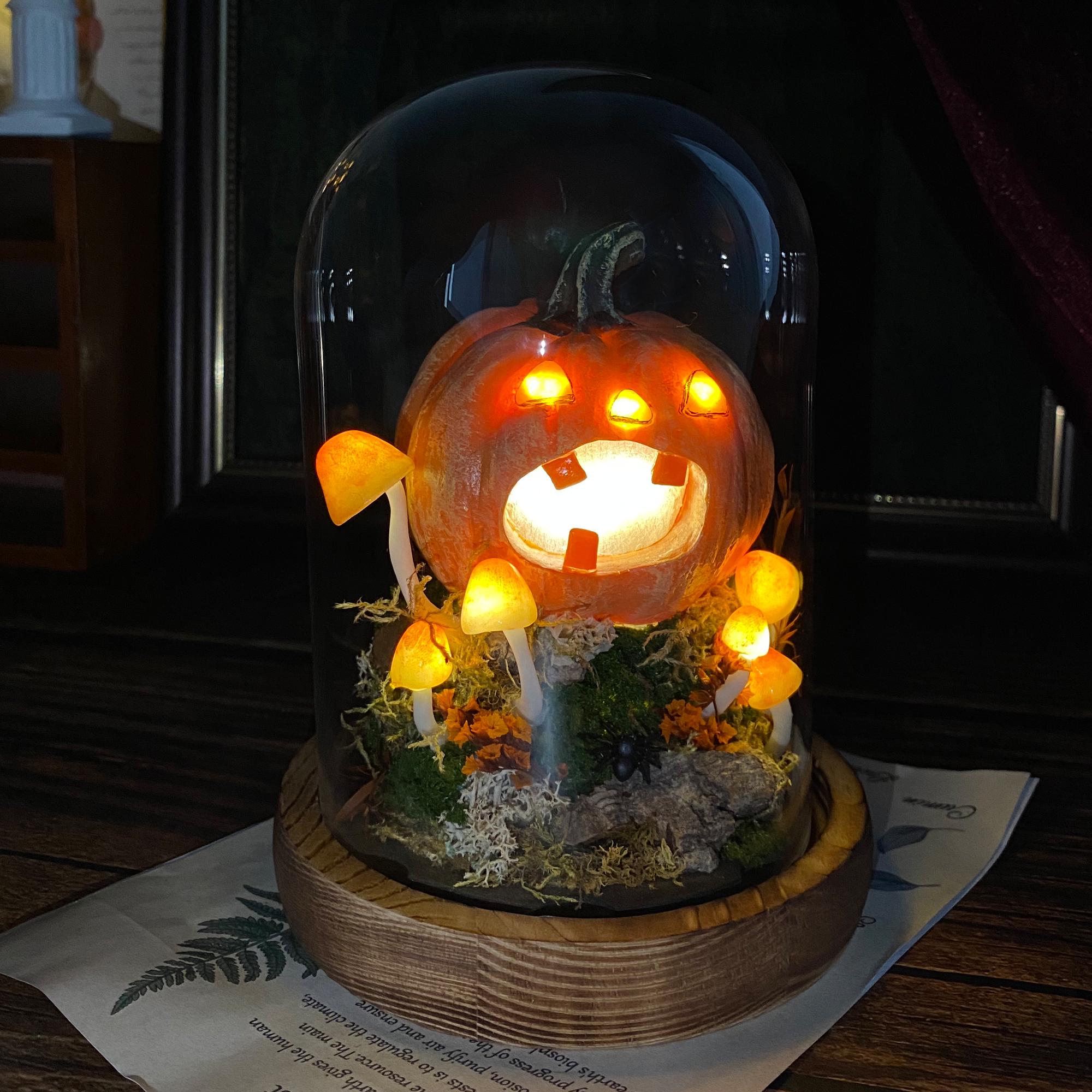 Halloween Pumpkin Mushroom Lamp original gallery image 2