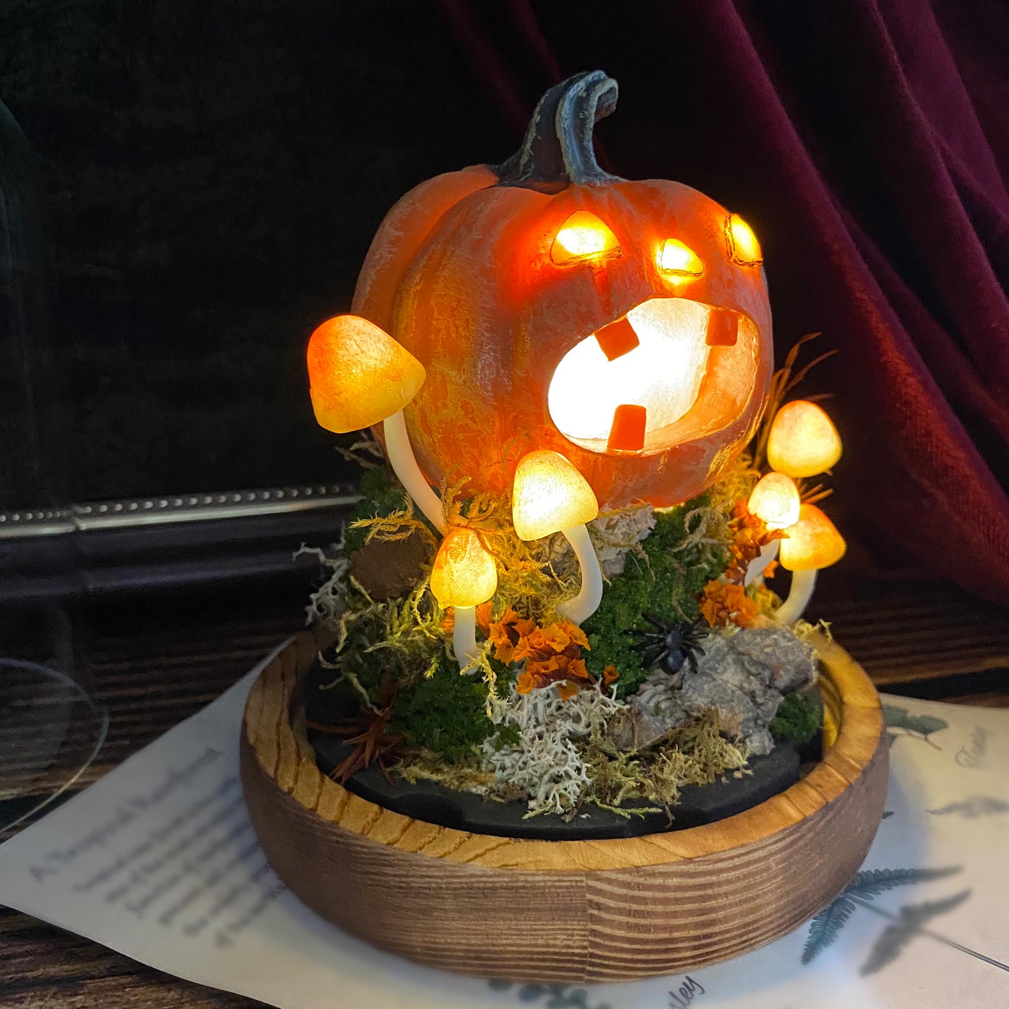 Halloween Pumpkin Mushroom Lamp original gallery image 3