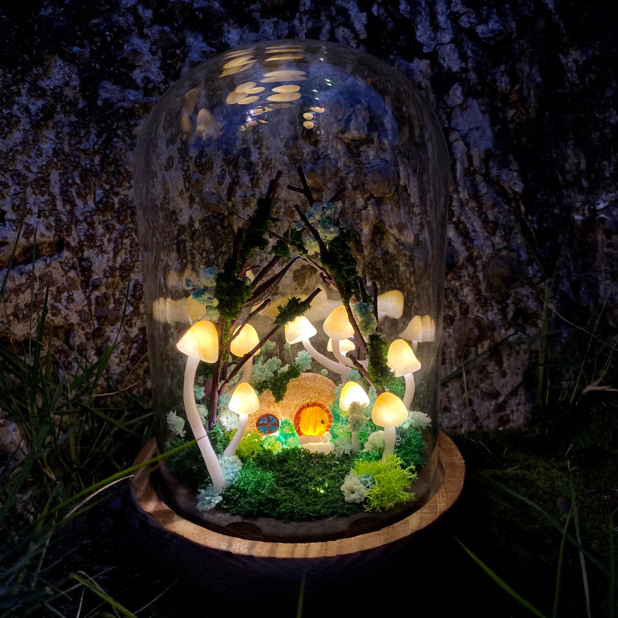 Handmade Mushroom Lamp Nature Night Light Glowing Cloud Cottage Cute Mushroom Nightlight original gallery image 4