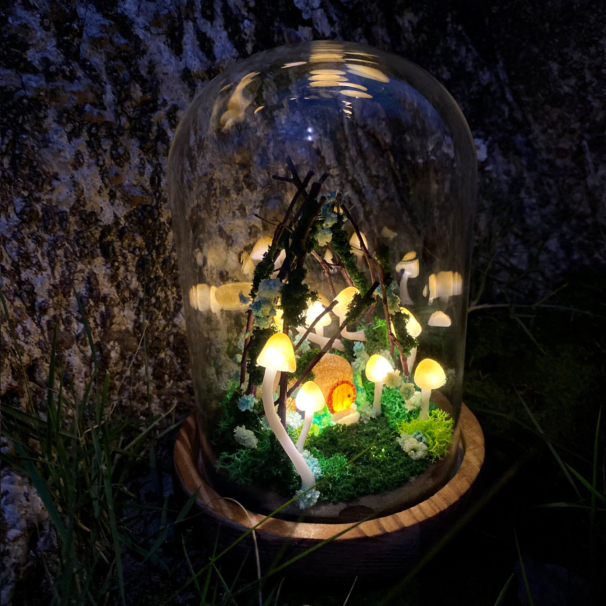 Handmade Mushroom Lamp Nature Night Light Glowing Cloud Cottage Cute Mushroom Nightlight original gallery image 5