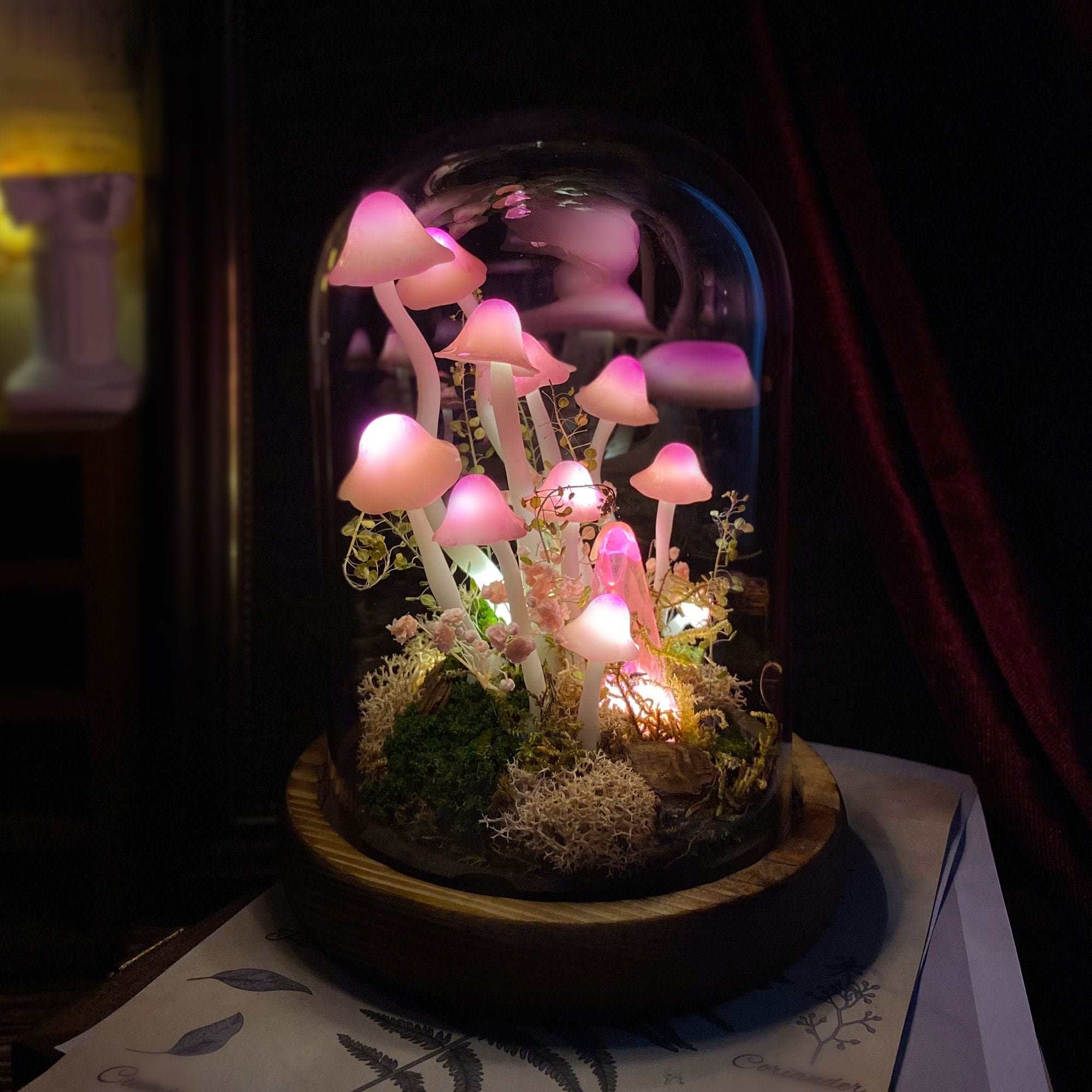 Fairy Tale Pink Mushroom Lamp original gallery image 5