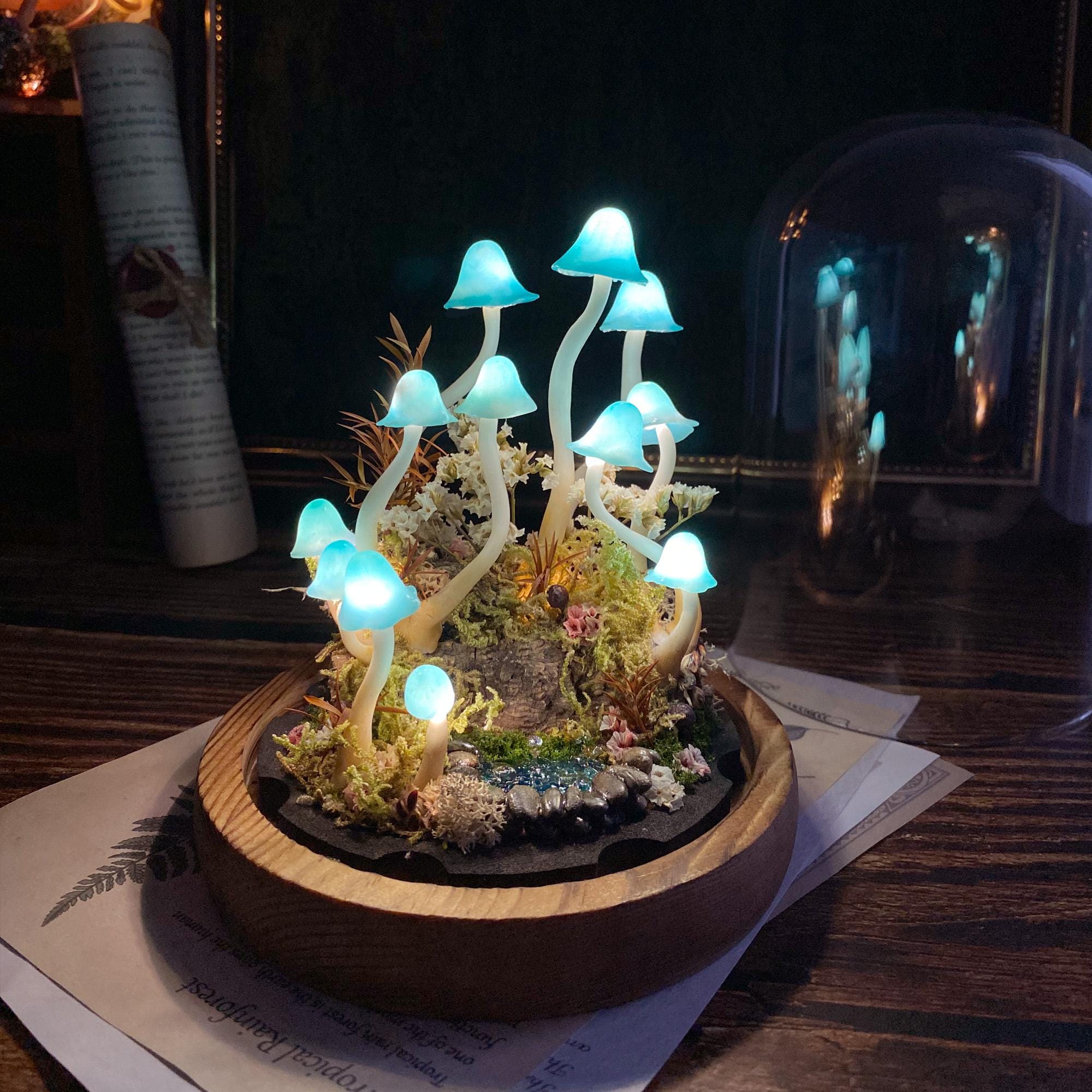 Magic Mushroom Lamp with Flying Fairy and Pond original gallery image 5