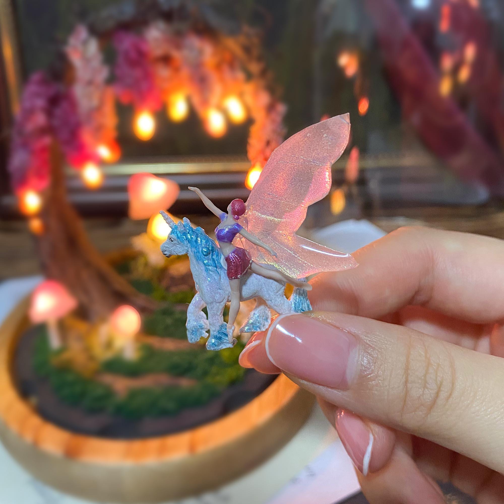 Pink Wisteria Fairy Unicorn Mushroom Night Light original gallery image 5