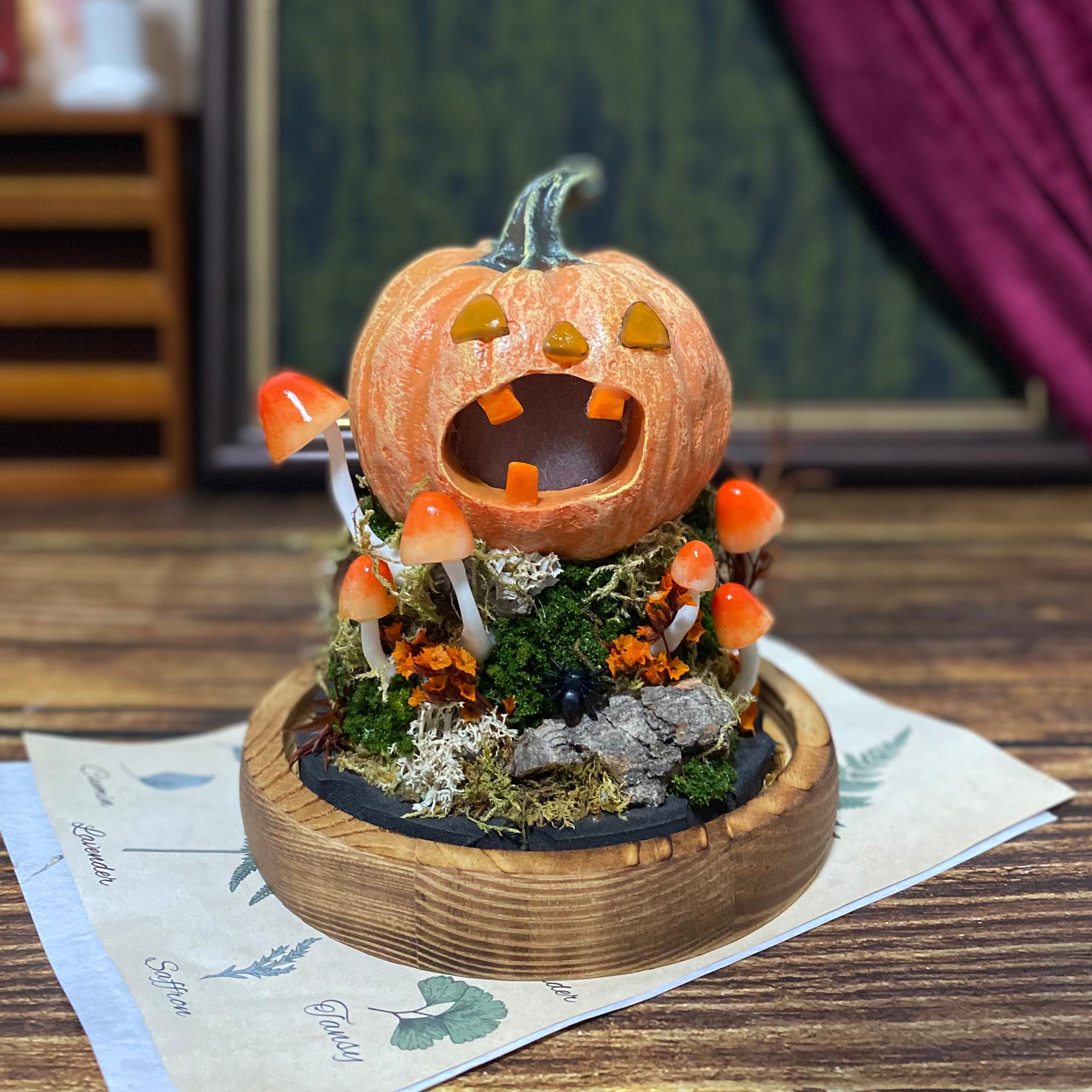 Halloween Pumpkin Mushroom Lamp original gallery image 6