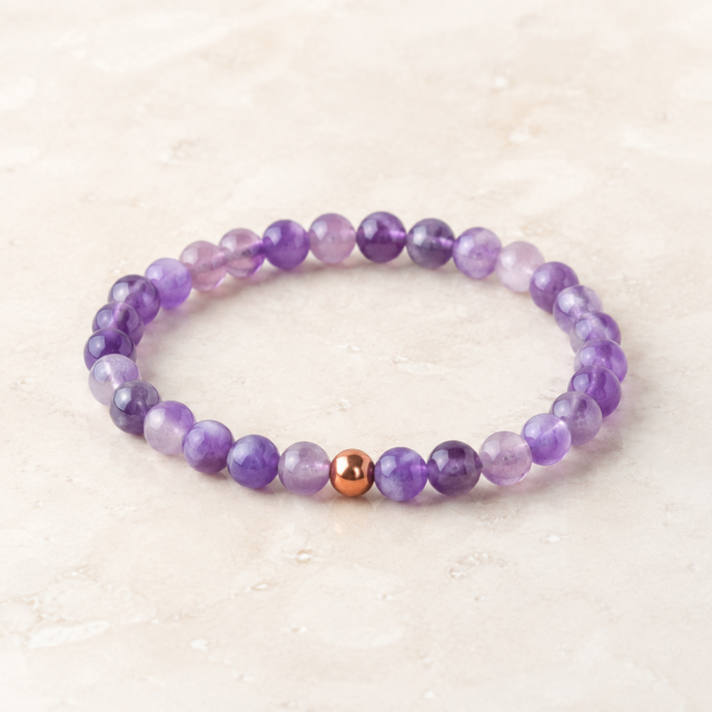 Amethyst Bead Bracelet - representative Stellalith crystal jewelry image