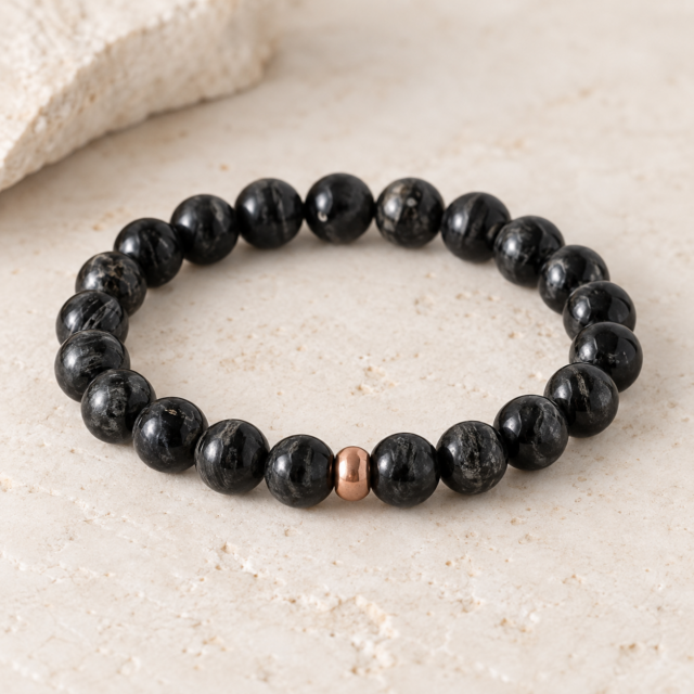 Black Tourmaline Bead Bracelet - representative Stellalith crystal jewelry image